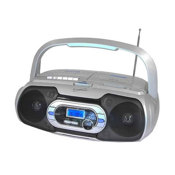 Supersonic Supersonic SC-729BT Supersonic Bluetooth Compatible Portable MP3 CD Cassette FM Radio Boombox SC-729BT - main